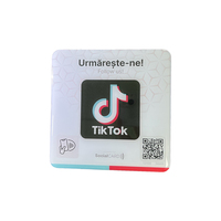Impression personnalisée de codes QR dynamiques, avis Google, étiquettes NFC en verre, acrylique, époxy, 80/100/120 mm, autocollants pour menu de table RFID