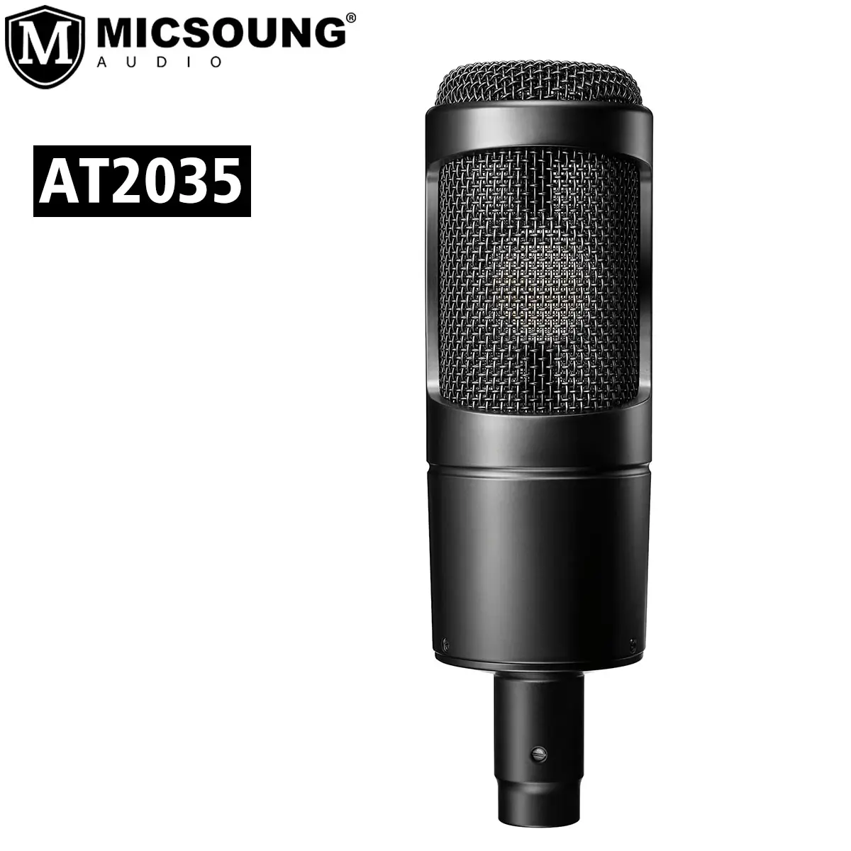 Micrófono condensador cardioide AT2035 AT 2035, con amplio rango dinámico, para grabación de estudio profesional, para Audio, tecnología