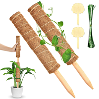 Poteaux en fibre de coco écologiques, rétenteurs d'humidité, pour le soutien des plantes de jardin et domestiques, des pots de fleurs et des jardinières, et comme poteaux en mousse.
