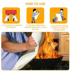 Manta Ignífuga de Fibra de Vidrio para Cocina, Emergencias y Seguridad contra Incendios - Product Image 6