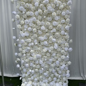Panneaux <span class=keywords><strong>de</strong></span> fleurs artificielles personnalisables 8*8 pieds, mur <span class=keywords><strong>de</strong></span> fleurs bleues pour scène <span class=keywords><strong>de</strong></span> mariage, fête, anniversaire, événements, arrière-plans photo - Product Image 5