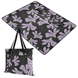Manta de Playa Extra Grande, Plegable, con Cierre, Reciclada, 60x80 Pulgadas, con Diseño de Flores Hawaianas, Personalizada, Portátil, para Picnic - Product Image 2