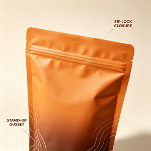 Sachet alimentaire refermable personnalisé imprimé, pochette en plastique brillante pour snacks et barres protéinées - Product Image 4