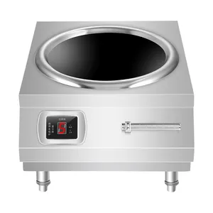 In-Smart comercial 8000 vatios quemador de WOK de cocina de alta potencia tipo de gama 220 380V Cocina de Inducción horno cóncavo estufa 8KW rápido