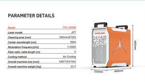 Détachant de <span class=keywords><strong>peinture</strong></span> laser à fibre multifonctionnel 300W, appareil portable à impulsions pour l'élimination de la rouille, le décapage de <span class=keywords><strong>peinture</strong></span> et le nettoyage du bois - Product Image 4