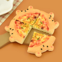 Ciondoli in resina per Pizza a forma di orso per gioielli fai da te Scrapbooking per fare la casa delle bambole in miniatura per cucina e cibo per capelli decorazione