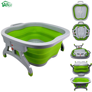 Wholesale Professional Large Blue Foot Soaking Tub Plastic and Rubber Bucket for Home Spa