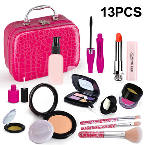Vente chaude 20 pièces Jouets <span class=keywords><strong>de</strong></span> beauté en plastique <span class=keywords><strong>de</strong></span> simulation Jouets <span class=keywords><strong>de</strong></span> mode Petites filles Faire semblant <span class=keywords><strong>de</strong></span> jouer Ensemble <span class=keywords><strong>de</strong></span> jouets <span class=keywords><strong>de</strong></span> <span class=keywords><strong>maquillage</strong></span> non tachant avec sac Non toxique - Product Image 5