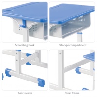Meubles scolaires ergonomiques modernes et personnalisables, ensemble bureau et chaise réglables en hauteur pour salle de classe et centre de formation