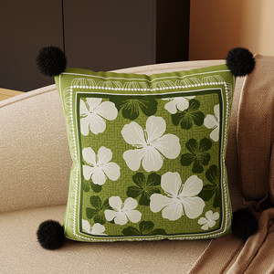 Funda de cojín decorativa de felpa retro cuadrada para sofá de sala de estar, respaldo de coche, cojín de oficina, almohada lumbar decorativa, inserto para ventanas abatibles - Product Image 1
