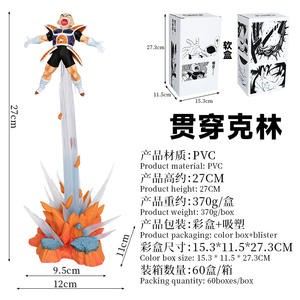 2024 fábrica de alta calidad modelo binario adornos regalos Dragon Balls artesanía impresionante a lo largo de <span class=keywords><strong>Kuririn</strong></span> figura de Anime - Product Image 2