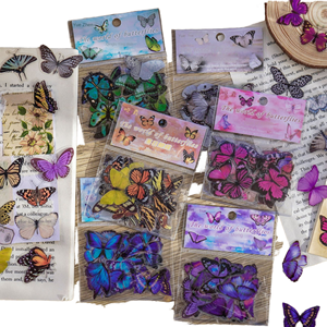Sáng Tạo Không Thấm Nước Dễ Thương Bướm Vườn DIY Trang Trí Dán In Gel Sticker Cho Pet Tay Tài Khoản Phim Hoạt Hình Phong Cách - Product Image 1