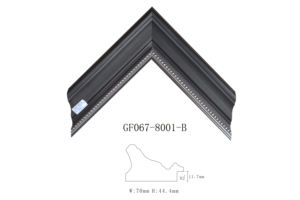 Modanatura della cornice in plastica retrò Vintage nera di medie dimensioni da 70*45mm con labbra interne - Product Image 2