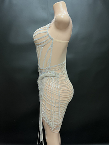Fabricante de vestidos personalizados Nocance Novance, pedidos pequeños, suministros para fiestas con borlas, vestido elegante para mujer para graduación - Product Image 3