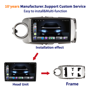 Nuovo Arrivo: Cornice in Plastica per Autoradio con <span class=keywords><strong>Accessori</strong></span> e Cavi per <span class=keywords><strong>Toyota</strong></span> <span class=keywords><strong>Yaris</strong></span> 2012-2017, Lettore DVD per Auto - Product Image 4