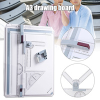 Table à dessin A3 en plastique ABS avec règle transparente, mouvement parallèle et angle réglable