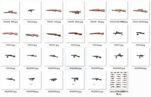 WQD0001-0011 Accesorios de la Segunda Guerra Mundial, Set de Pistolas Saber Blaster 98k AK M1A1, Bloques de Construcción Coleccionables, Juguetes para Niños, MOQ 10 Piezas - Product Image 2