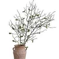 Branches artificielles sèches, bourgeons verts, plantes en plastique, longues branches de 30 cm à 100 cm pour la création de décorations d'arbres, salons et centres commerciaux