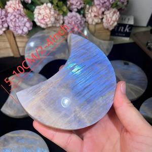 Piedra de Cristal Natural de Piedra Lunar Azul Tallada a Mano al por Mayor, Estilo Bohemio, para Decoración del Hogar Única y Regalos Navideños - Product Image 6