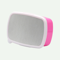 Boîte en plastique pour potluck, boîte à lunch carrée vierge en plastique personnalisée, boîte à bento par sublimation