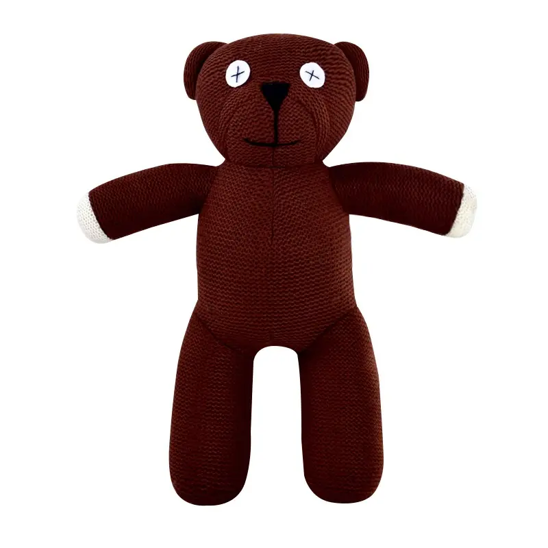 OEM Factory Direct Mr Bean Teddy Bear Stuffed Animal Plush Toy Soft Cartoon Mr Bean Brown Plush Doll Teddy Bear for Kids Toys