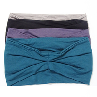 Diademas elásticas de entrenamiento para mujer, bandanas elásticas de nailon fino ancho para el sudor, diadema de gimnasio atlética para chica