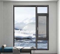 NFRC Fenêtre et porte en aluminium Rupture thermique Isolation thermique Fenêtre à battant en verre en aluminium Fenêtre en aluminium au design moderne