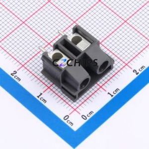 977-T-DS/02 Screw Terminal Block Through hole Component (THT),P=7.5mm Connector 1x2P 7.5mm Gray Through Hole - Product Image 1