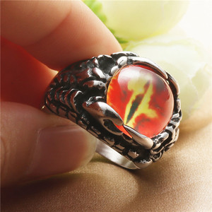 Anillo de Garra de Dragón de Acero de Titanio Estilo Europeo, Diseño de Ojo de Animal Punk para Hombre, Joyería de Regalo - Product Image 3