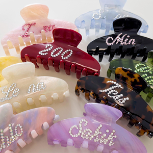 Fermaglio per Capelli da Donna con Logo Personalizzato, Elegante Accessorio per Capelli in Stile Europeo e Americano - Product Image 4