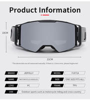 Jiepolly Custom Oem Adulte Dirt Bike Off-Road Roll Off Sport Anti-Scratch Fit Casque Motocross Lunettes Lunettes Avec Boîte D'em