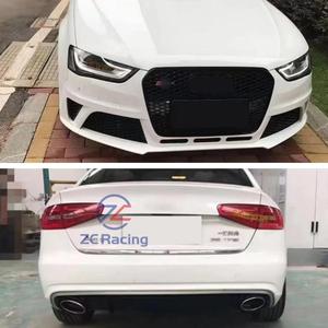 Kit de carrocería de coche para AUD-I A4 B8.5 B9 2013 2014 2015 2016 actualización parachoques delantero rejilla de panal Facekit labios traseros deportivos modificados - Product Image 3