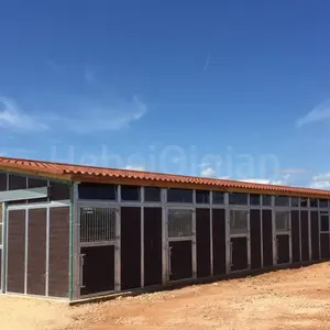 Factory Direct Supplied Equine Equipment Portable Horse Stall Steel Frame Horse Stables Metal Horse Barn
