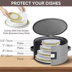 Juego <span class=keywords><strong>de</strong></span> 4 Contenedores <span class=keywords><strong>de</strong></span> Almacenamiento <span class=keywords><strong>de</strong></span> Vajilla <span class=keywords><strong>de</strong></span> Plástico Rígido <span class=keywords><strong>de</strong></span> Primera Calidad <span class=keywords><strong>para</strong></span> Organización <span class=keywords><strong>de</strong></span> Platos <span class=keywords><strong>y</strong></span> Vajilla en la Cocina - Product Image 5