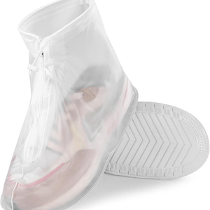 Couvre-chaussures de cheville en PVC imperméable et réutilisable résistant à l'usure pliable avec fermeture à glissière anti-dérapant couvre-chaussures de sécurité - Product Image 3
