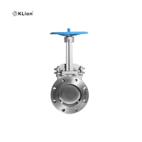 Vanne à opercule manuelle KLION PZ73 en acier inoxydable 304, haute température, type couteau, à bride, pour décharge d'eau, de boues et de scories, certifiée ISO