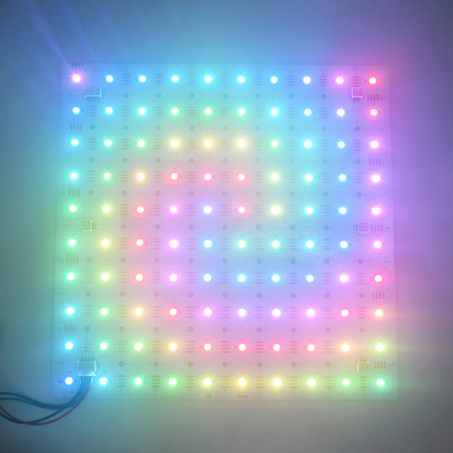 Flex LED Panel Sheet DC12V 13W 100LEDS 100Pixels 250*250mm Advertising Display Addressable RGBIC LED Sheet Light