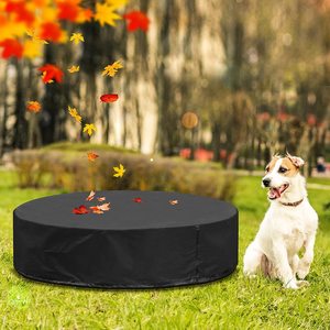 Couverture de piscine pour chiens en PVC 210D, durable, noire, imprimée, pliable, pour usage extérieur - Product Image 3