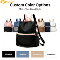 Sac à dos de voyage antivol en nylon pour femme 2026, tendance, décontracté, polyvalent, pour ordinateur portable, avec logo personnalisé pour les marchés UE et US