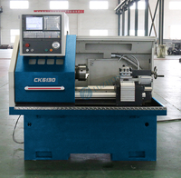 Tour CNC de précision CK6130 avec système GSK, tour CNC à banc plat léger avec alésage du brocheur de 60 mm