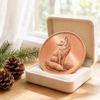 Pièce commémorative en cuivre pur 999 de 1 once, personnalisée avec le prix FOB et le blason en relief, pour la saison de la Ligue de Rugby et les récompenses de la Ligue de Cricket