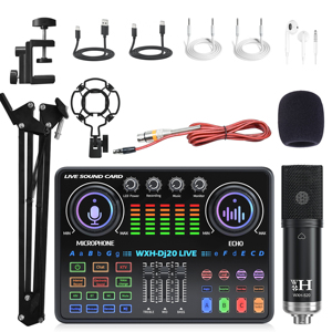 DJ20 <span class=keywords><strong>Set</strong></span> completo telefono cellulare <span class=keywords><strong>Live</strong></span> Streaming Karaoke scheda Audio 48V microfono capacitivo Mixer Audio scheda Audio <span class=keywords><strong>Live</strong></span> - Product Image 4