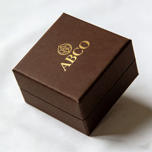 Caja de Regalo Cuadrada de Joyería de Lujo Reciclable con Logotipo, Caja de Cartón para Guardar Collares, Colgantes, Anillos y Pulseras de la Marca ABCO - Product Image 2