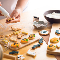 Moule à gâteaux en acier inoxydable citrouille fantôme chauve-souris chat design emporte-pièces pour la décoration de fête alimentaire d'Halloween