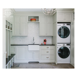Matériau écologique Vente directe d'usine Armoire <span class=keywords><strong>de</strong></span> <span class=keywords><strong>machine</strong></span> à <span class=keywords><strong>laver</strong></span> intégrée en bois massif avec surface solide - Product Image 1