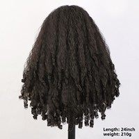 Perruque bandeau en soie glacée Yaki pour femme Bozhen, fabriquée à la machine, style européen et américain, avec cheveux longs bouclés en spirale