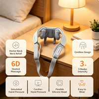 Châle de massage Shiatsu chauffant pour le cou et les épaules, masseur de cou à pétrissage mains libres rechargeable pour les douleurs au cou et aux épaules
