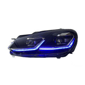 Conjunto de Faros Delanteros SJC para Volkswagen <span class=keywords><strong>Golf</strong></span> 6 <span class=keywords><strong>MK6</strong></span> 2010-2014, Faros LED Modificados, Luces Diurnas Delanteras Mejoradas - Product Image 2