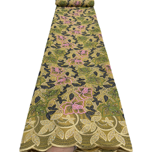 NI.AI Nouveau Design de Luxe 2026 Tissu en dentelle de voile <span class=keywords><strong>suisse</strong></span> en coton pour filles, mariages et dentelle sèche africaine - Product Image 4