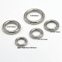 Fermoirs mousquetons ronds étanches en acier inoxydable 316L plaqué PVD or 18 carats avec anneau à ressort pour bijoux et porte-clés